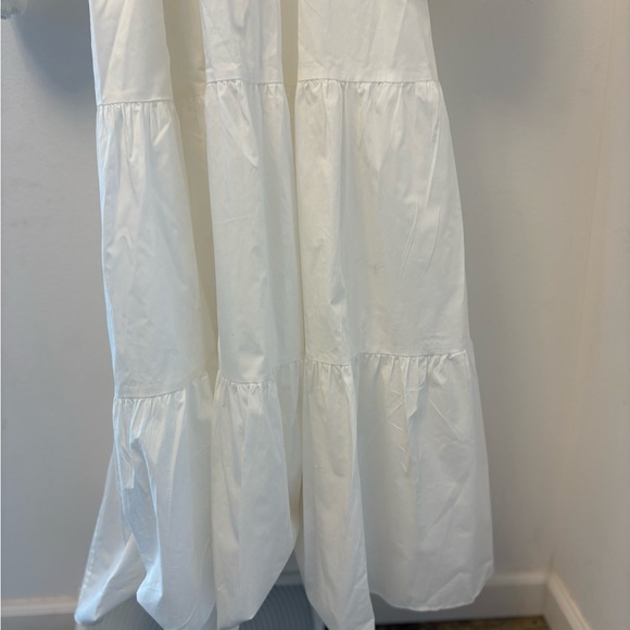 & Other Stories Los Angeles Atelier White Cotton Tie Maxi Dress Long Sleeve XS - Picture 9 of 9